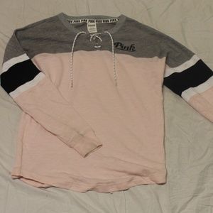 Victoria's Secret Lace-Up Pullover Hoodie